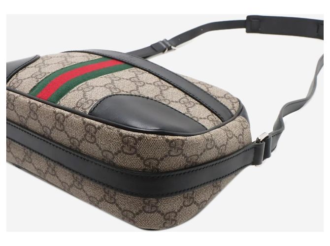 Gucci Borsa a tracolla GG Supreme marrone - vista 3