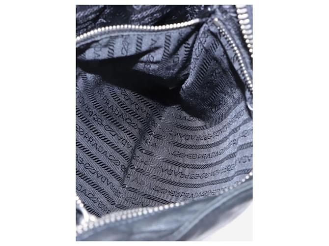 Prada Borsa a tracolla in pelle nera Nero - vista 7
