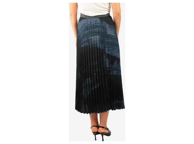 Weekend Max Mara Falda midi plisada azul marino - talla UK 12 - vista 3
