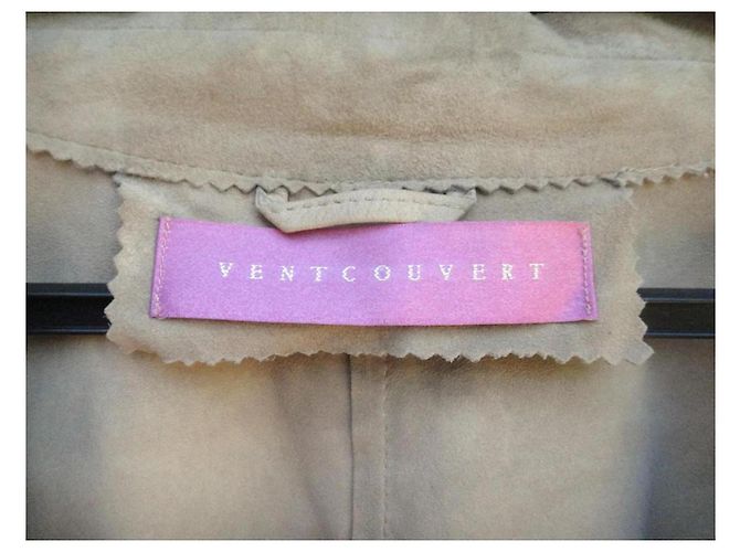 Ventcouvert Beige Wildlederjacke mit Spitzenbesatz - Ansicht 4
