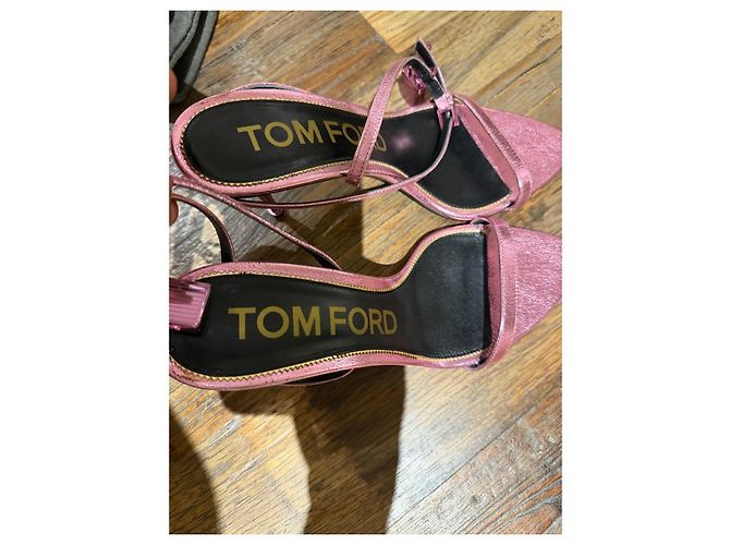 Tom Ford Metallic-Rosa Absatzsandalen Pink - Ansicht 4