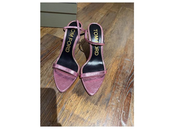 Tom Ford Metallic-Rosa Absatzsandalen Pink - Ansicht 6
