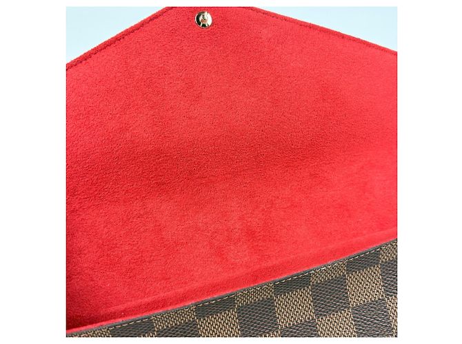 Louis Vuitton Pochette Felicie 2-Way Chain Wallet Shoulder Bag Marrone - vista 5