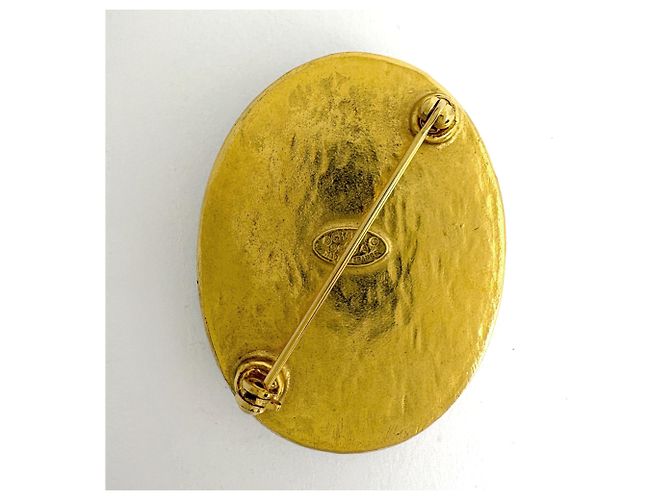 Chanel Coco Mark Brosche Schwarz Golden - Ansicht 2