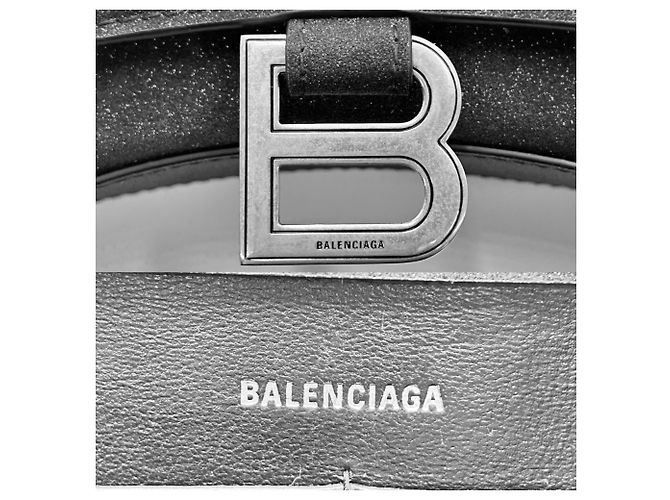 Portafoglio con catena Hourglass Balenciaga Nero - vista 6