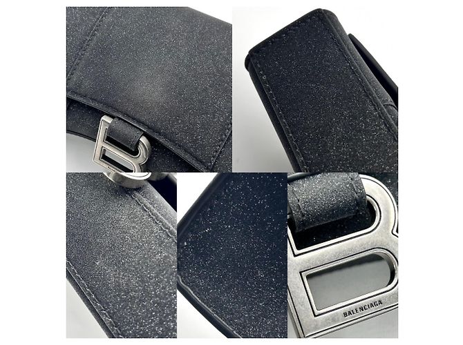 Portafoglio con catena Hourglass Balenciaga Nero - vista 7