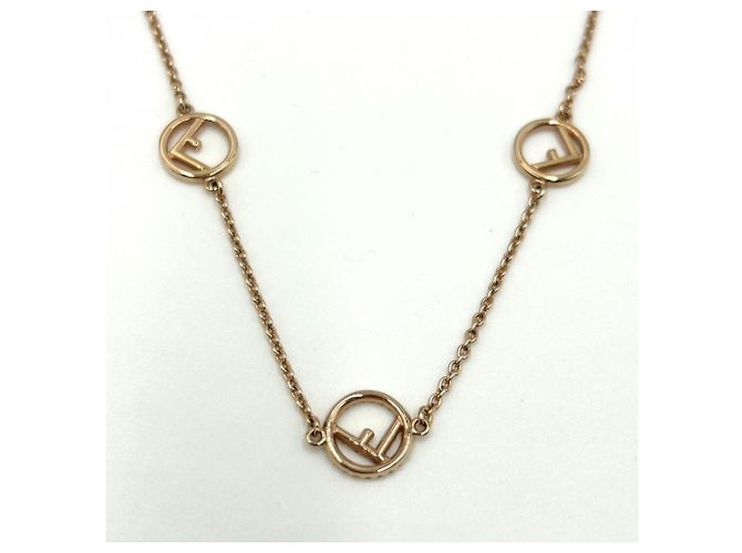 Collana Fendi Oro Rosa e Strass D'oro - vista 2