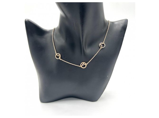 Collana Fendi Oro Rosa e Strass D'oro - vista 3