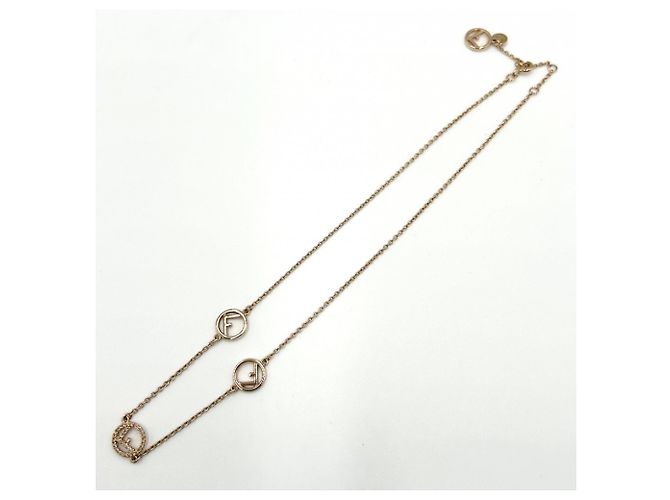 Collana Fendi Oro Rosa e Strass D'oro - vista 5
