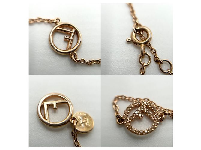 Collana Fendi Oro Rosa e Strass D'oro - vista 6