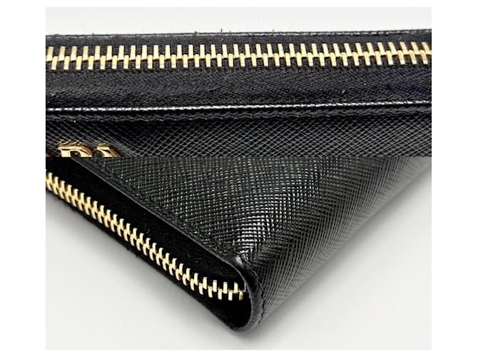 Prada Damen-Langgeldbörse Schwarz - Ansicht 8