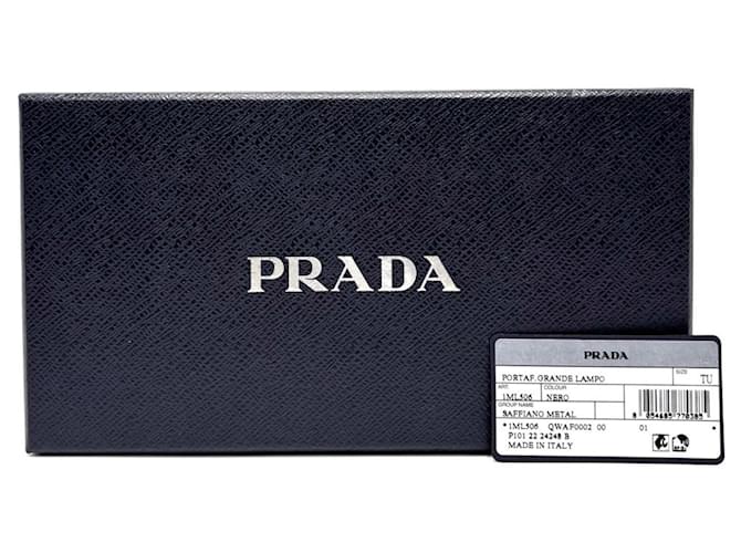 Prada Damen-Langgeldbörse Schwarz - Ansicht 9