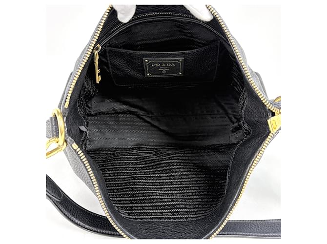 Borsa a tracolla Prada PRADA Logo Plate Nero - vista 7