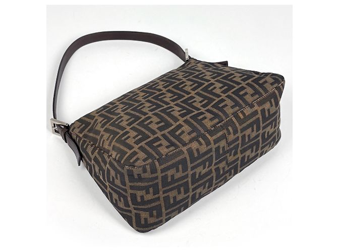 Fendi Schultertasche braun mit Zucca-Muster - Ansicht 2