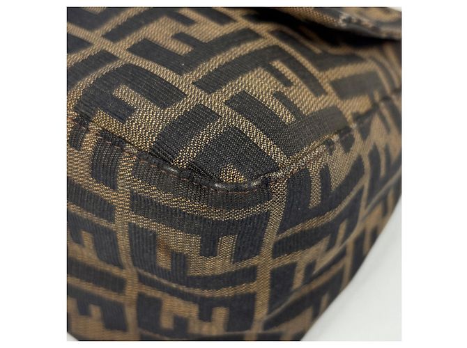 Fendi Schultertasche braun mit Zucca-Muster - Ansicht 3