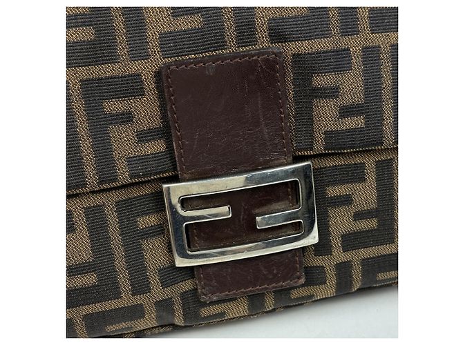 Fendi Schultertasche braun mit Zucca-Muster - Ansicht 4