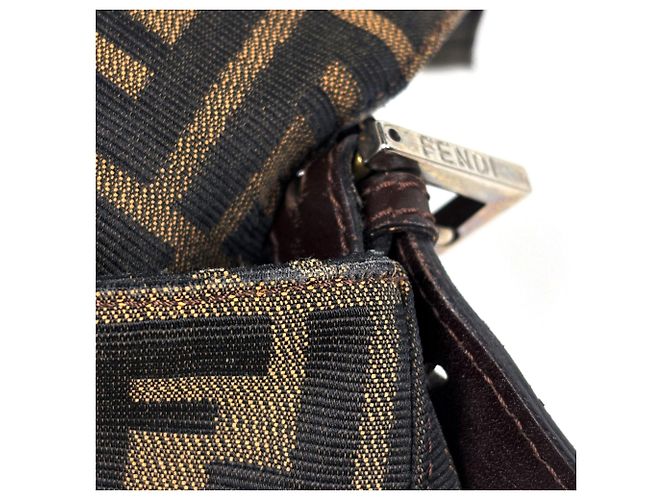 Fendi Schultertasche braun mit Zucca-Muster - Ansicht 8