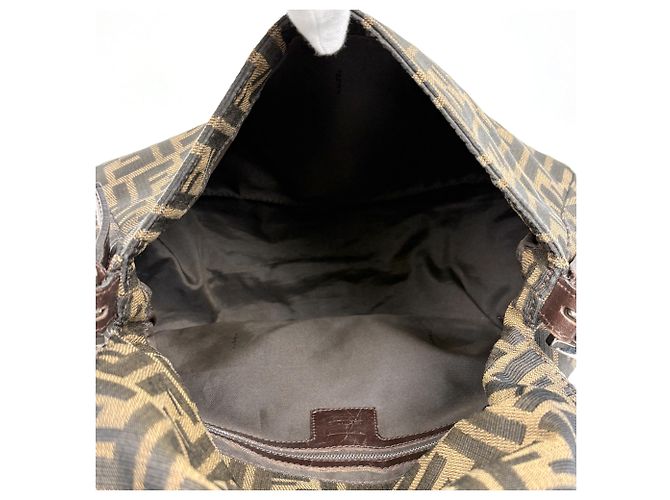 Fendi Schultertasche braun mit Zucca-Muster - Ansicht 9