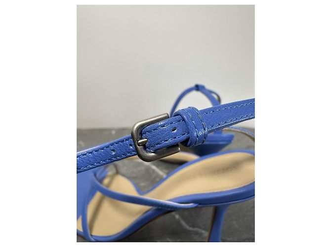 Bottega Veneta Sandali Stretch Lounge Nappa Aquarium Blu - vista 11