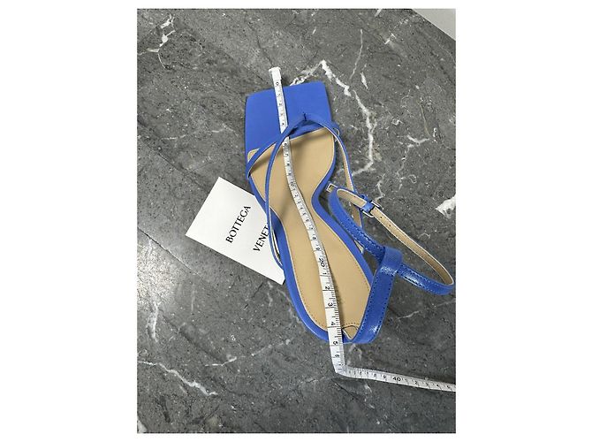 Bottega Veneta Sandali Stretch Lounge Nappa Aquarium Blu - vista 16