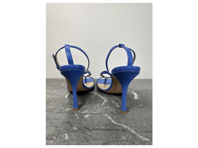 Bottega Veneta Sandali Stretch Lounge Nappa Aquarium Blu - vista 9