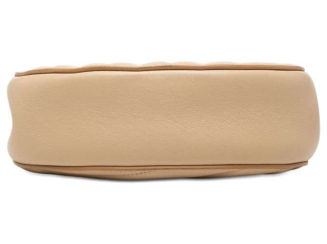 Chloé Borsa a tracolla Drew Bijou in pelle trapuntata beige Small - vista 3