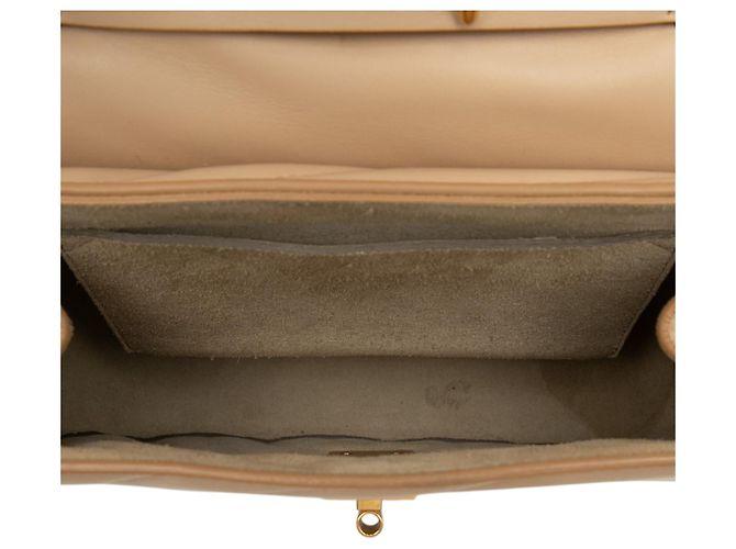Chloé Borsa a tracolla Drew Bijou in pelle trapuntata beige Small - vista 4