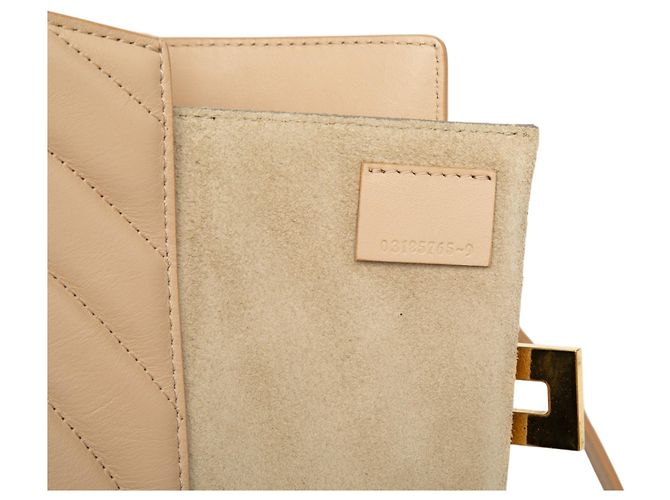 Chloé Borsa a tracolla Drew Bijou in pelle trapuntata beige Small - vista 6
