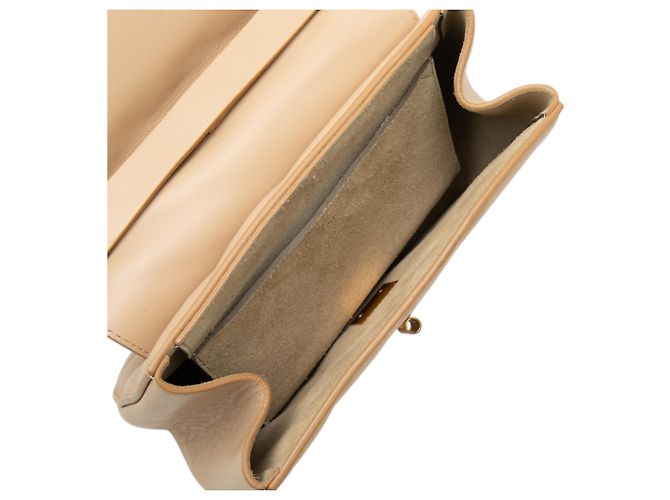 Chloé Borsa a tracolla Drew Bijou in pelle trapuntata beige Small - vista 7