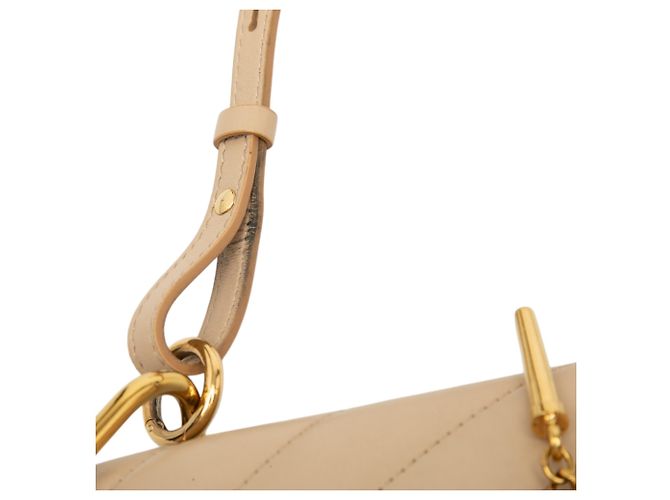 Chloé Borsa a tracolla Drew Bijou in pelle trapuntata beige Small - vista 9
