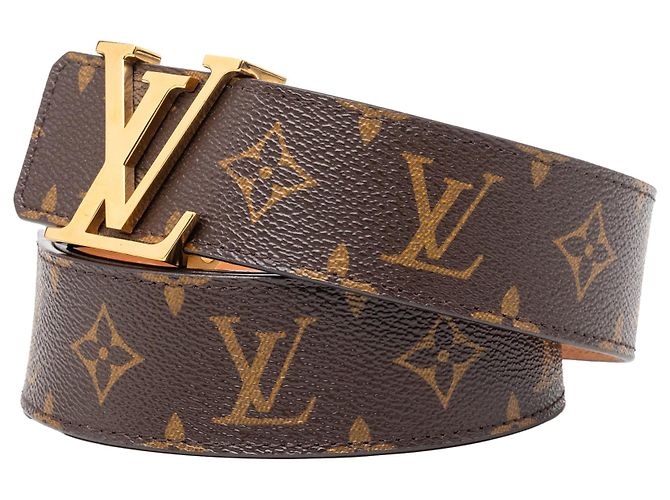 Cintura reversibile Louis Vuitton Monogram Initiales marrone - vista 2