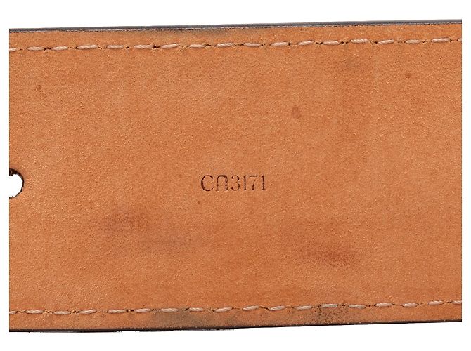 Cintura reversibile Louis Vuitton Monogram Initiales marrone - vista 7