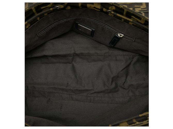 Borsa a tracolla Fendi Brown Zucca Canvas Skull Marrone - vista 4