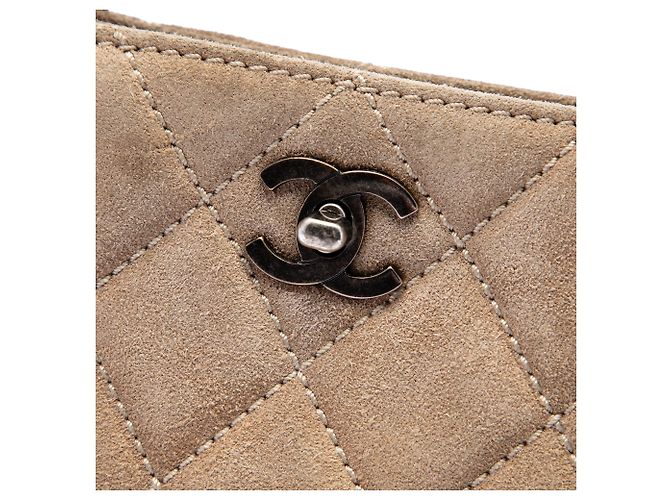 Bolso Chanel Beige CC de ante acolchado con cierre Turnlock - vista 5