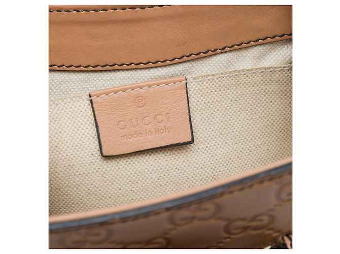 Gucci Beige Mini Guccissima Emily Crossbody - vista 5