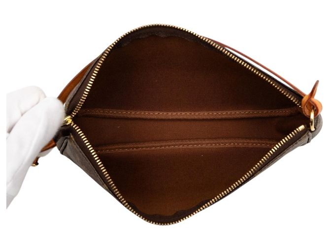 Louis Vuitton Pochette Accessoires Monogram Marrone - vista 4