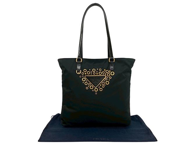 Tote Tessuto nero decorato Prada - vista 10