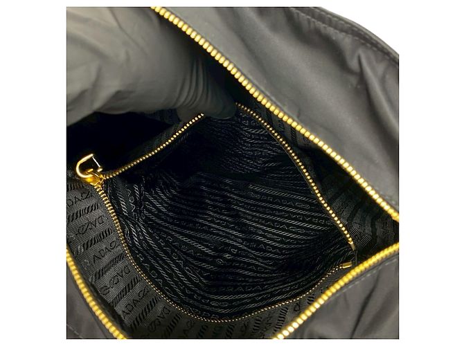 Tote Tessuto nero decorato Prada - vista 4