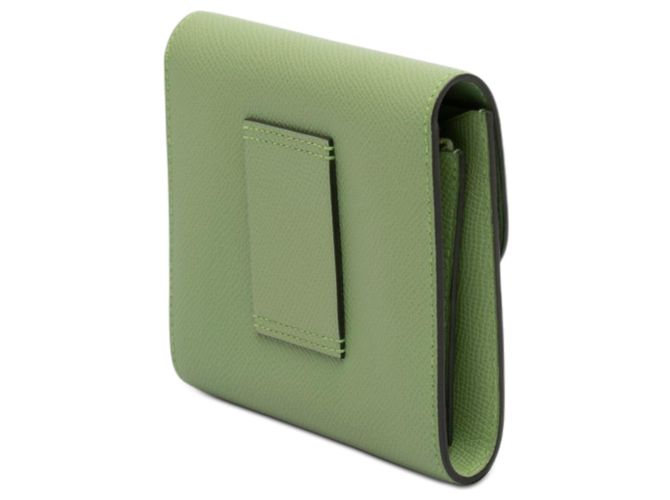 Hermès Constance Slim Wallet aus grünem Epsom-Leder Hellgrün - Ansicht 2