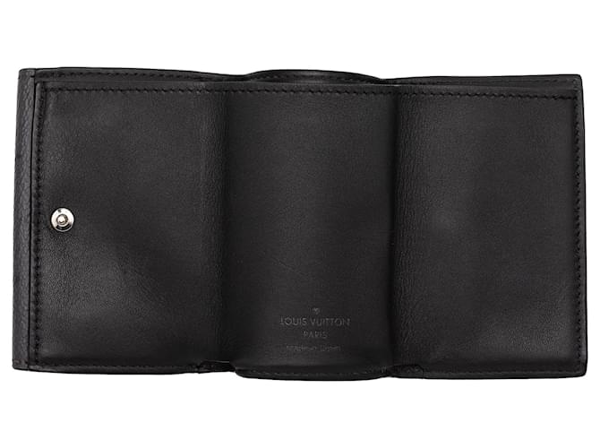 Louis Vuitton Black Monogram Eclipse Reverse Discovery Compact Wallet Schwarz - Ansicht 4