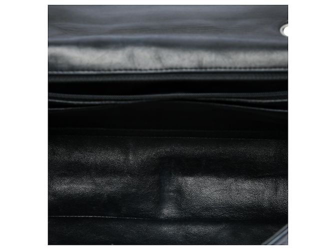 Chanel Black Jumbo Classic Lambskin Single Flap Nero - vista 4