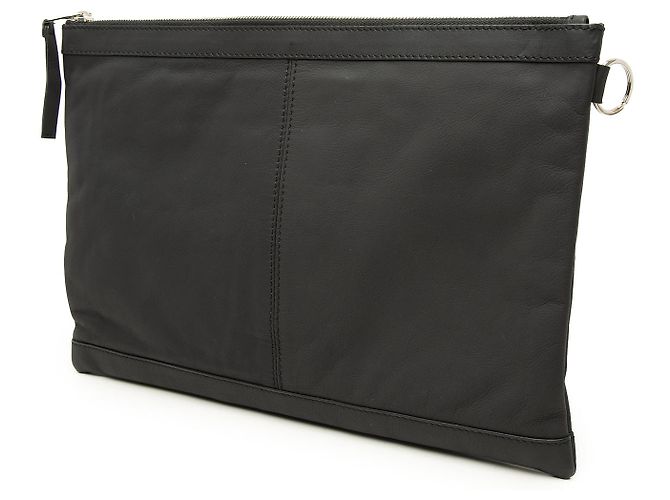 Clutch in pelle di agnello nero marmorizzata Balenciaga L - vista 2