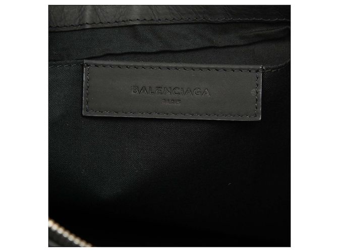 Clutch in pelle di agnello nero marmorizzata Balenciaga L - vista 5