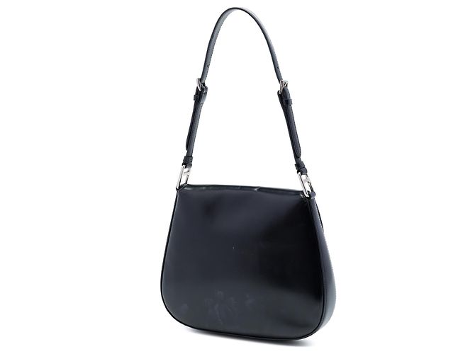Borsa a tracolla Prada Cleo con patta in pelle Spazzolato nera Nero - vista 2