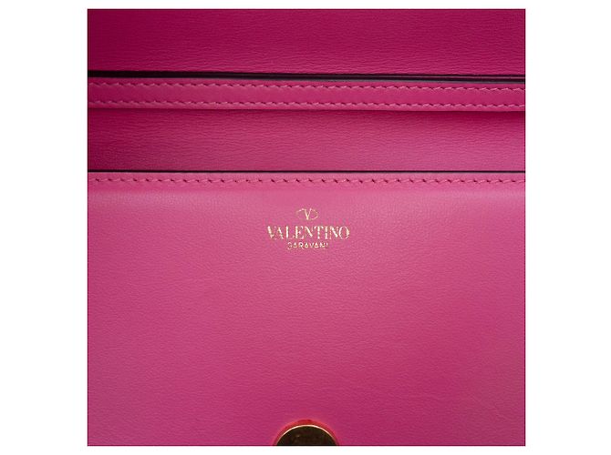 Borsa Valentino Pink Medium Calfskin VLogo Loco Rosa - vista 5