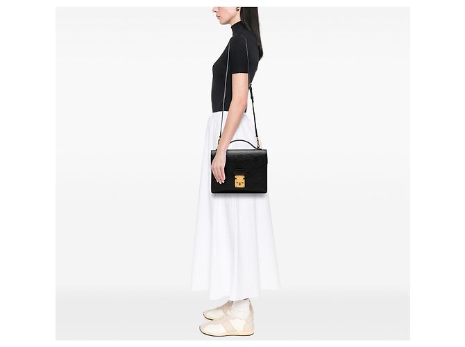 Louis Vuitton Black Epi Monceau Nero - vista 7