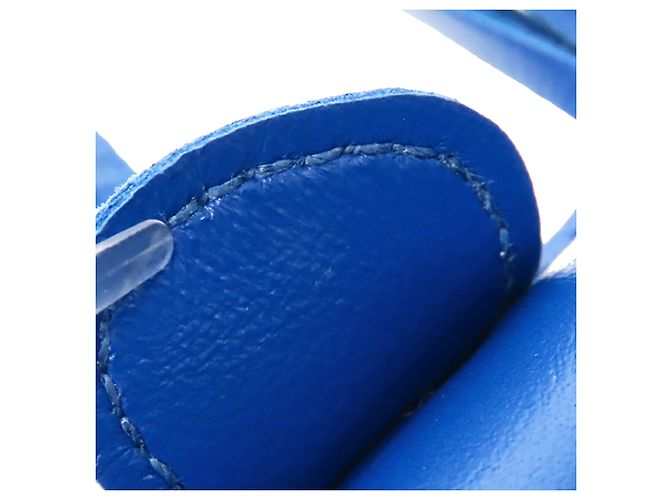 Charm per borsa Hermès Blue Milo in agnello Grigri Rodeo PM - vista 3