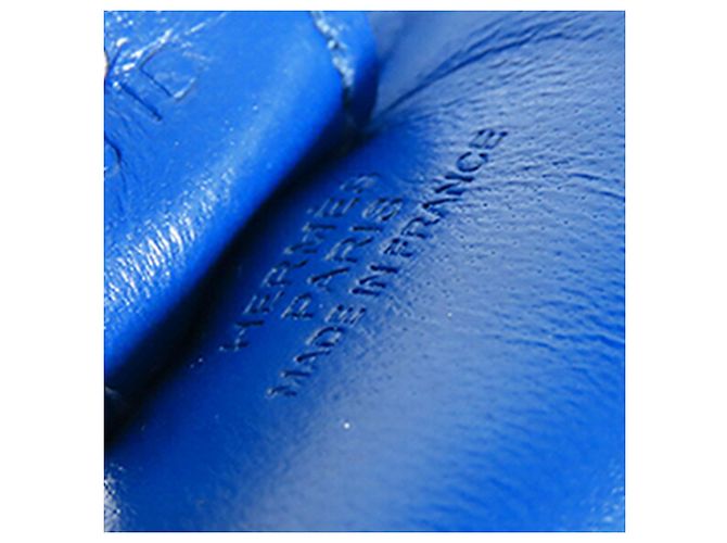 Charm per borsa Hermès Blue Milo in agnello Grigri Rodeo PM - vista 4