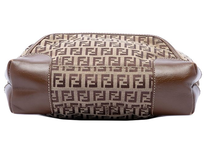 Fendi Beige Zucchino Canvas Chef Front Pocket Shopping Tote - Ansicht 3