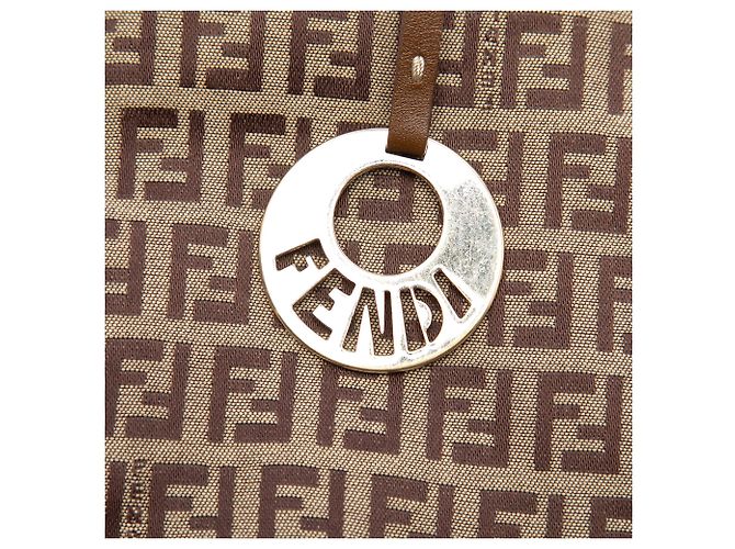 Fendi Beige Zucchino Canvas Chef Front Pocket Shopping Tote - Ansicht 5